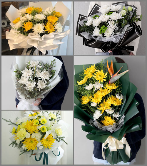 湖南永州道县白芒铺镇野竹福村白事花束代送